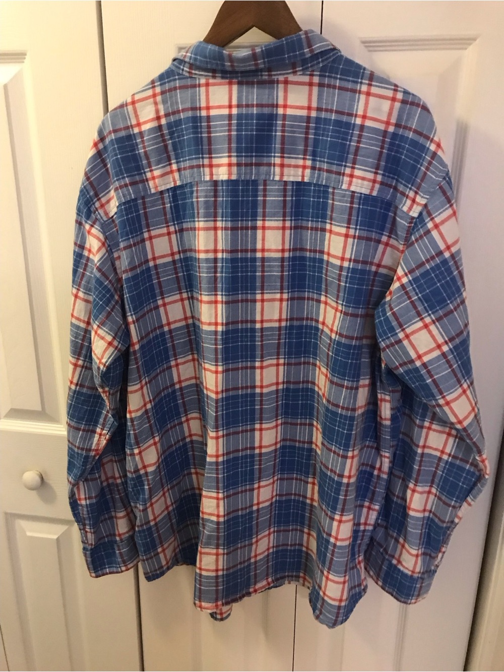 Columbia Blue White and Red Plaid Button-Down Shirt - Picture 3 of 3
